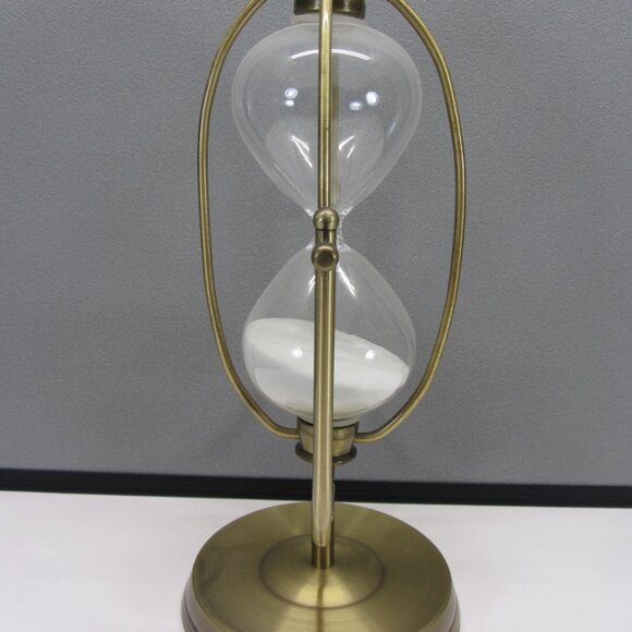 Pier 1 Imports 30 Min Brass Hourglass. Sand Timer Sand Clock Nautical Maritime. - Picture 4 of 5